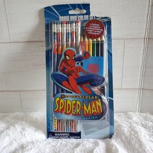 Spiderman Draw and Color Set